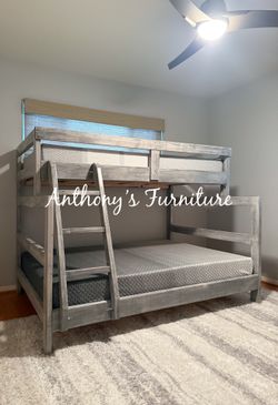 New Twin Bunk Bed With Mattresses 
