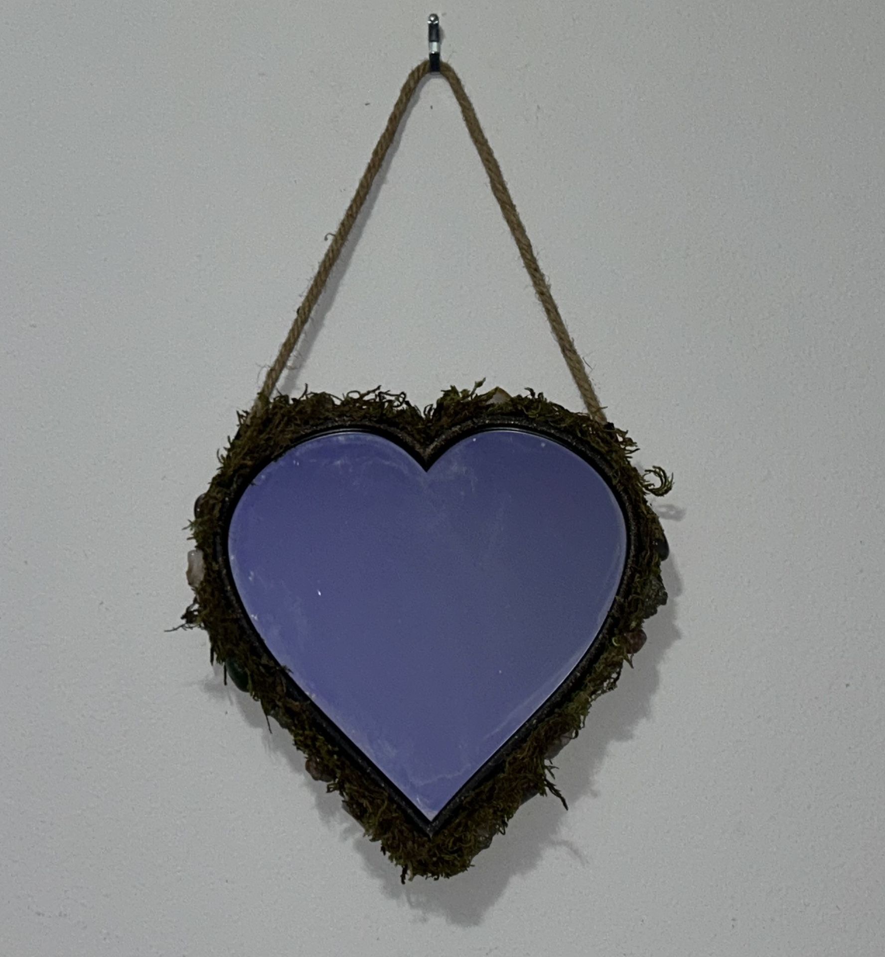 Small Heart Moss Mirror