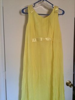 Vintage Elegant Yellow Dress