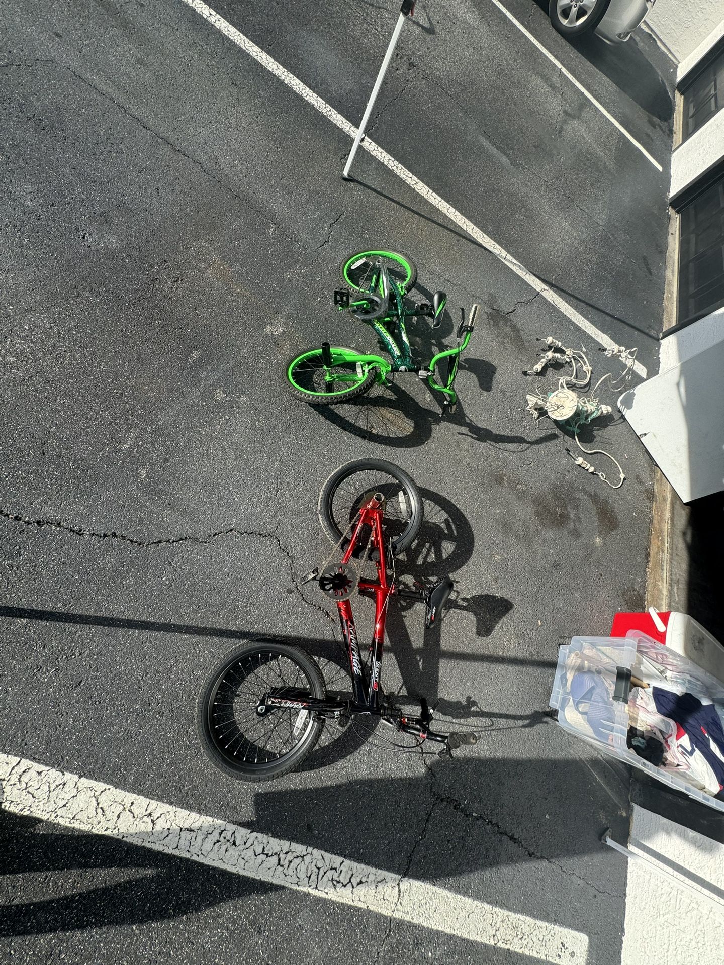 Red And Green Kids Bikes