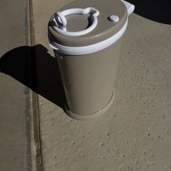 Ubbi Steel Diaper Pail – Taupe (No Special Bags Needed!)