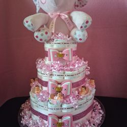 Its A Girl Diaper Cake 