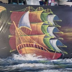 Painting On Black Velevet...new