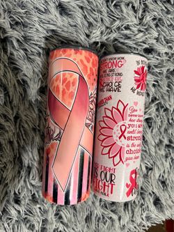 2 breast cancer awareness 20oz tumblers
