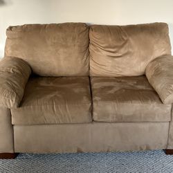 Suede Loveseat