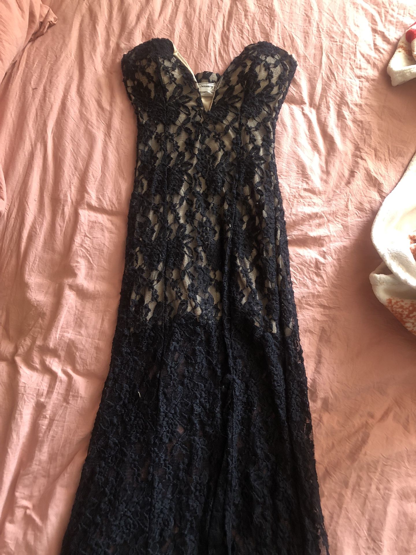 Strapless Lace Maxi/midi Dress 