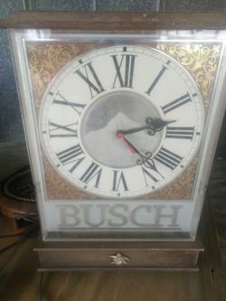 Busch beer lighted clock