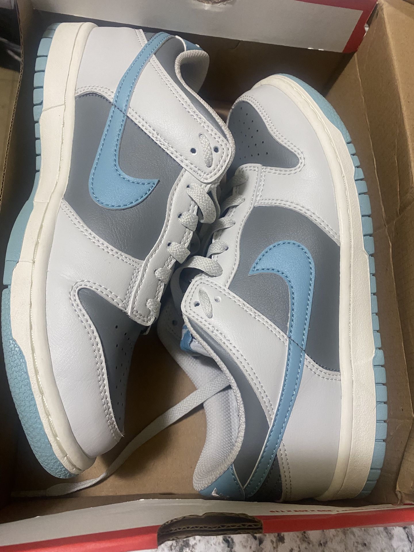 Nike Dunk Low (GS) : Photon Dust/denim turq