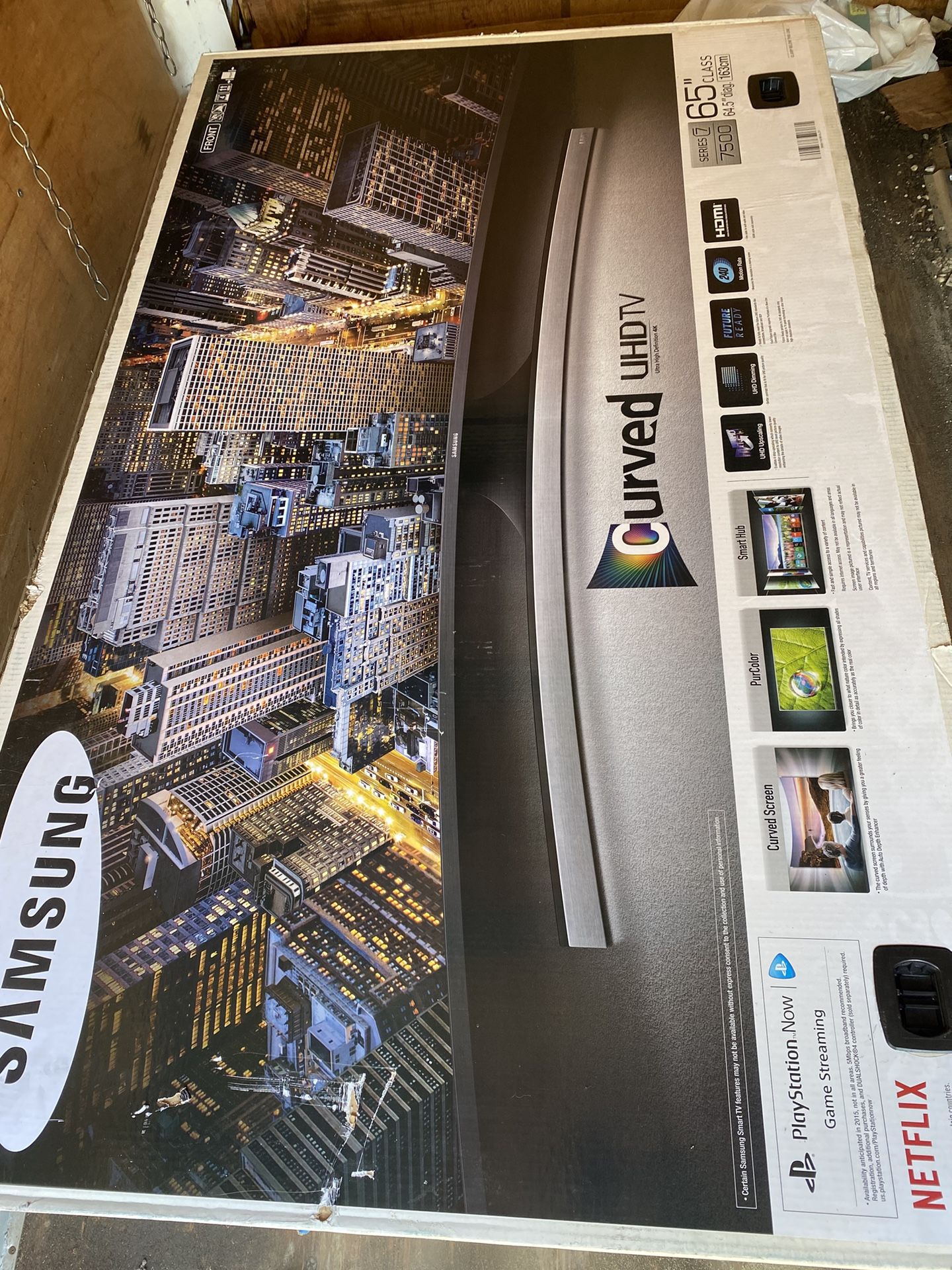 Samsung 65" Curved 4k Smart Uhdtv Un65ju7500fxza