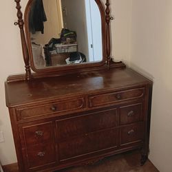 Antique Vanity And Dresser