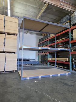 Stock Supply Industrial Warehouse Storage Rack Shelving 96x48 Used Shelves Similar To Uline And Grainger Delivery Available