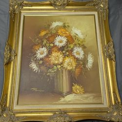 Vintage Floral Oil Painting 