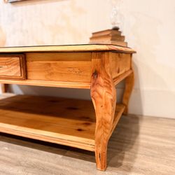 Fully Refinished Large Wooden Coffee Table! 🌿