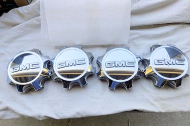 GMC Chrome Wheel Center Caps Set of 4