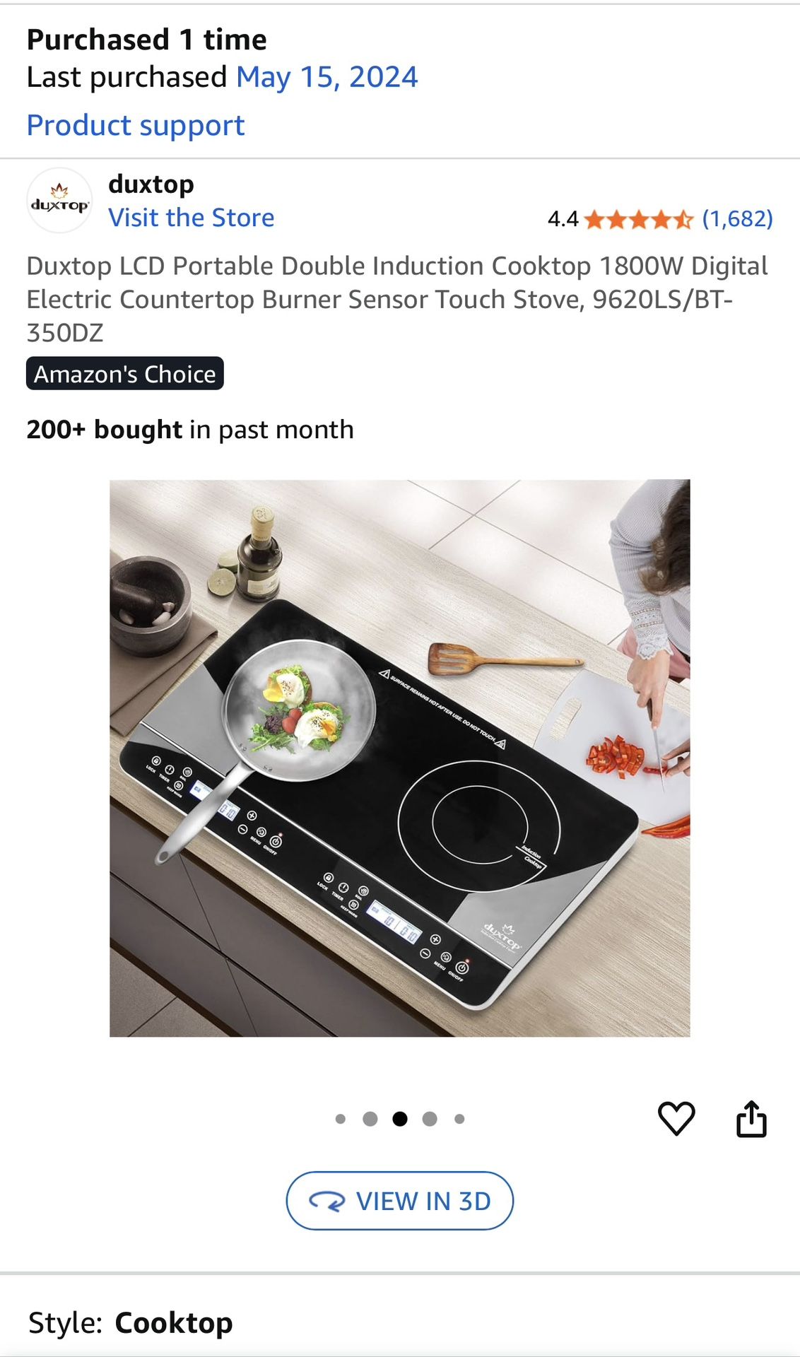  New in Box: Duxtop LCD Portable Double Induction Cooktop – Model 9620LS/BT-350DZ 🌟