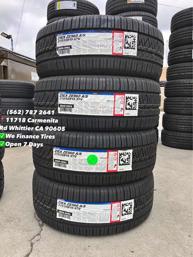215/55R16 Falken All Season Set of Tires Installed and Balanced Set de Llantas Nuevas Instaladas y Balanceadas