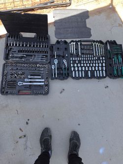 Tools. Sockets and ratchet