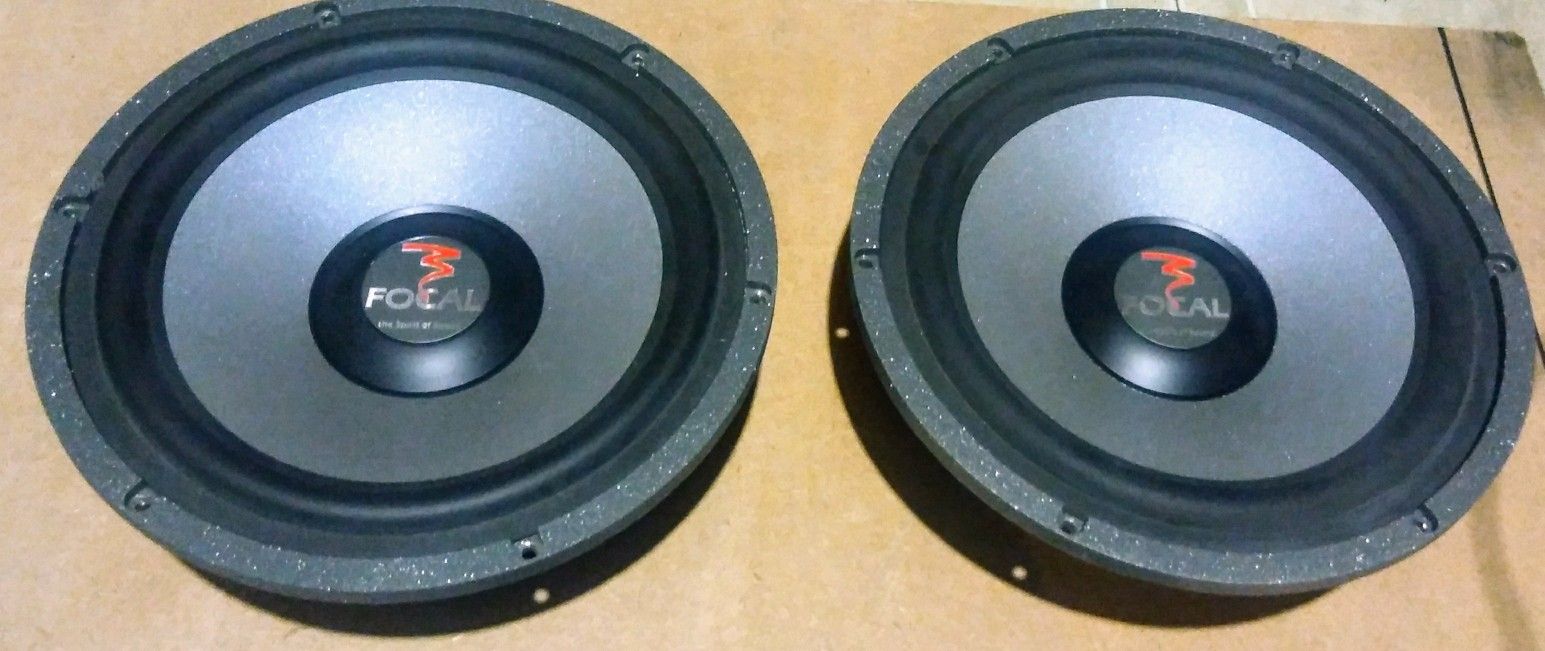 (2) Focal Polyglass 27V2-FA (Free Air) 11" Subs