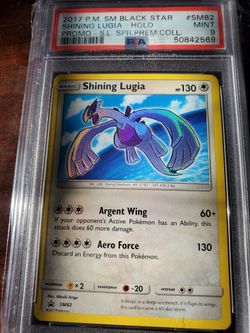2017 Pokemon Sun & Moon Black Star Shining Lugia Holo Promo SM82 PSA 9