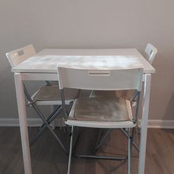 29.5" Dining Table With 3 Chairs 
