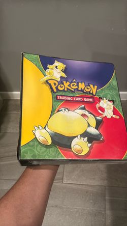 Vintage 1999 Pokemon Binder - 243 Cards - Base Set Unlimited, Team Rocket, Black Star Promo Pikachu - Clean Collection