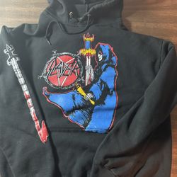 Vintage Slayer Band Hoodie Pullover Sweatshirt 2-sided Size youth Large adult Small