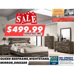 4pcs Full /  Queen Bedroom Set 
