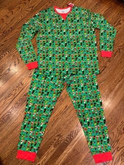 Wondershop Christmas Pajamas Black Santas Mens Tall Size LT and XLT New