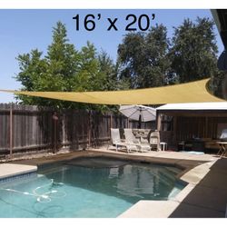 16x20 BEIGE Rectangle Sunsail Sunshade