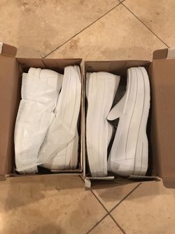 White shoes 3 Hermanos size 9