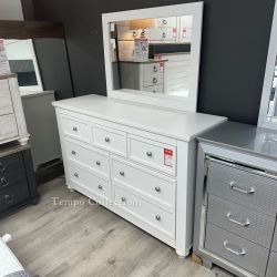 Ashley's Grantoni Dresser with Mirror, Dresser, Bedroom Dresser