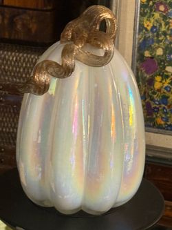 Hand Blown Art Glass Pumpkins & Gourds - $35 each  - Autumn Fall Harvest Decor