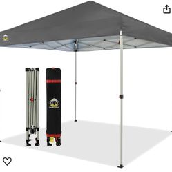 CROWN SHADES 8x8 Pop Up Canopy, Patented Center Lock One Push Instant Popup Outdoor Canopy Tent