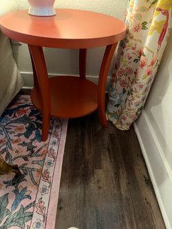 Dark orange end table