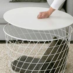 IKEA White Storage Coffee Table 