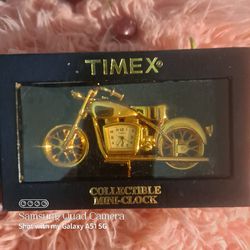 Timex Miniature Motorcycle Collectible Clock