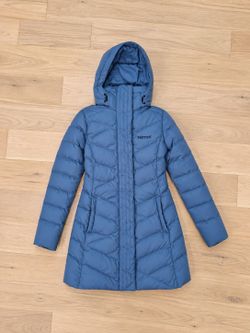 Long puffer winter coat parka women's M medium