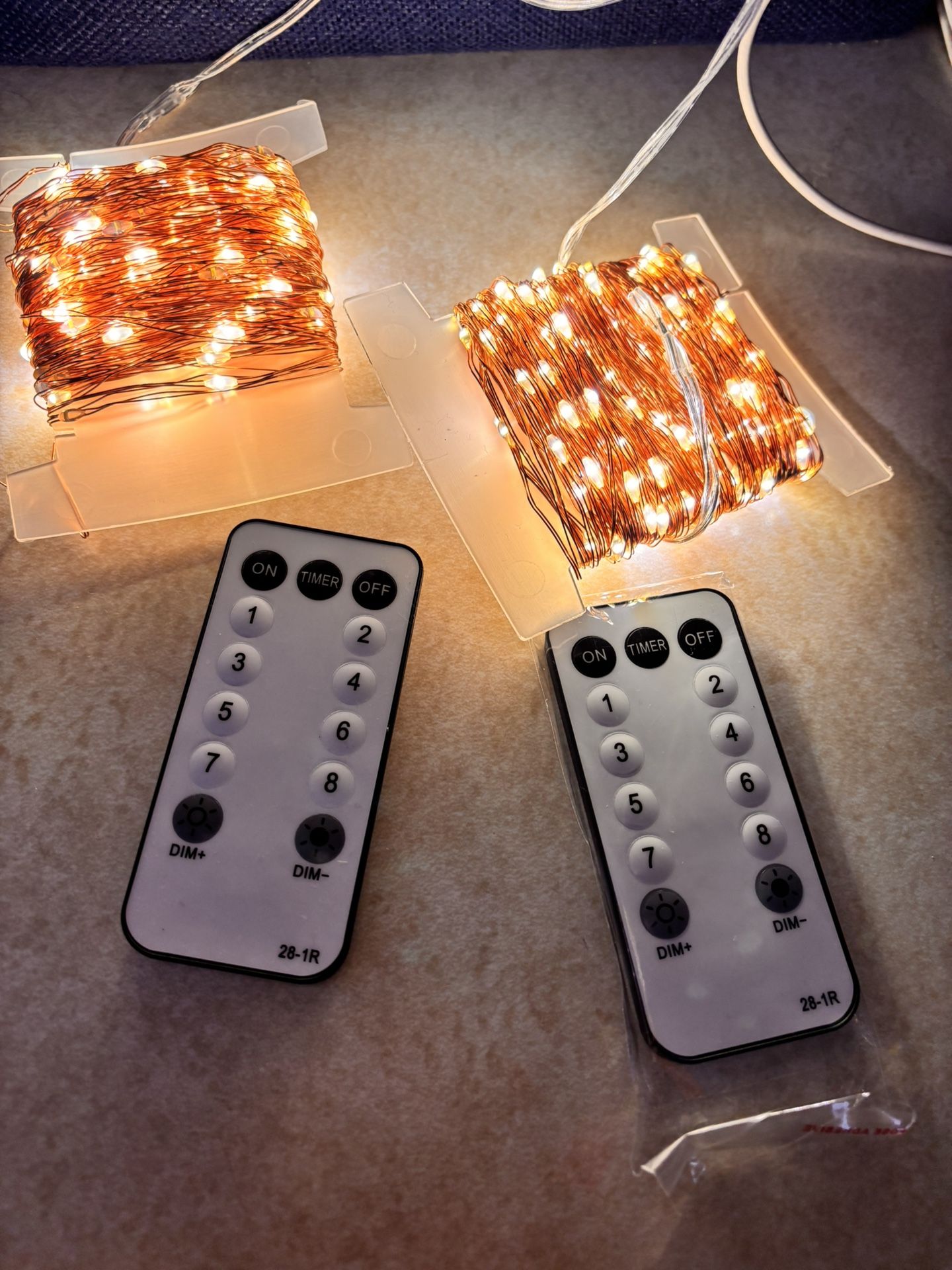 2Pack Each 66Ft 200 LED Fairy Lights Plug in with Remote, Waterproof String Lights Outdoor & Indoor, String Lights 8 Modes with Timer, Twinkle Light f