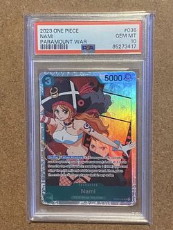 PSA 10 One Piece Nami Paramount War Super Rare ENGLISH