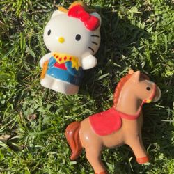 Hello Kitty Cowboy Salt And Pepper Shakers 