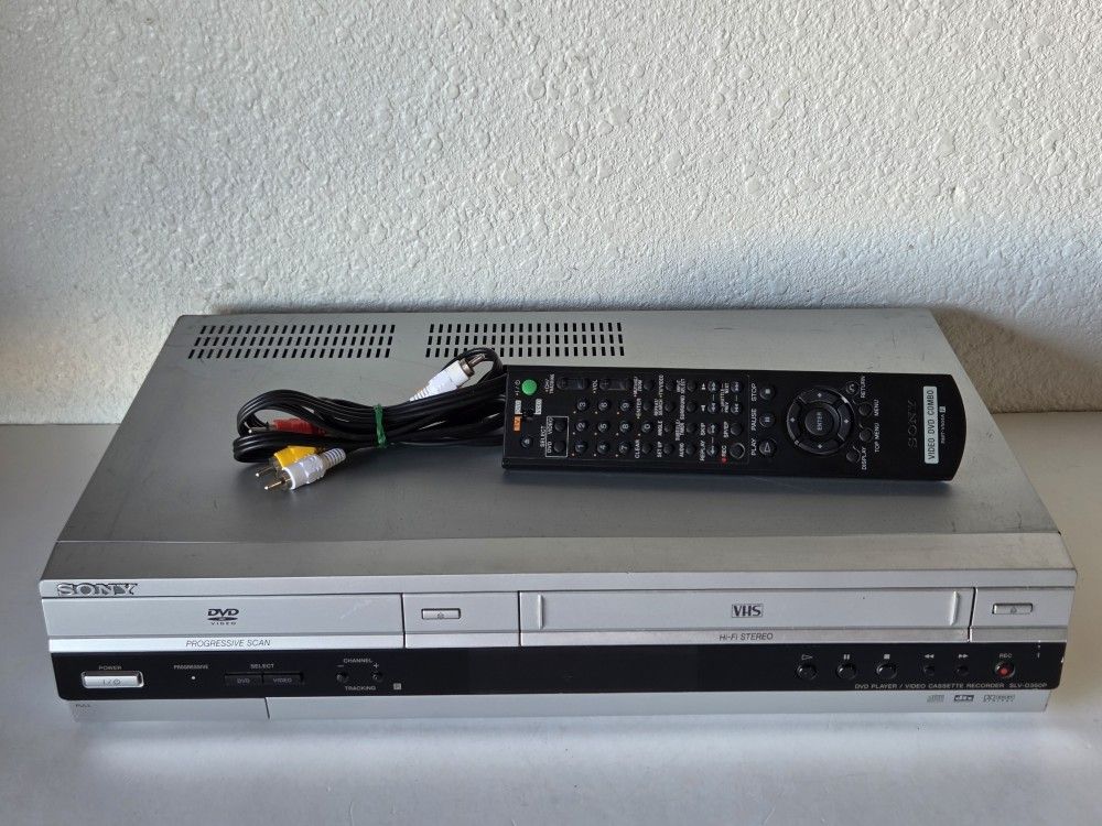 Sony SLV-D360P DVD VCR VHS Combo Player Hi-Fi Stereo With Remote & AV Cables