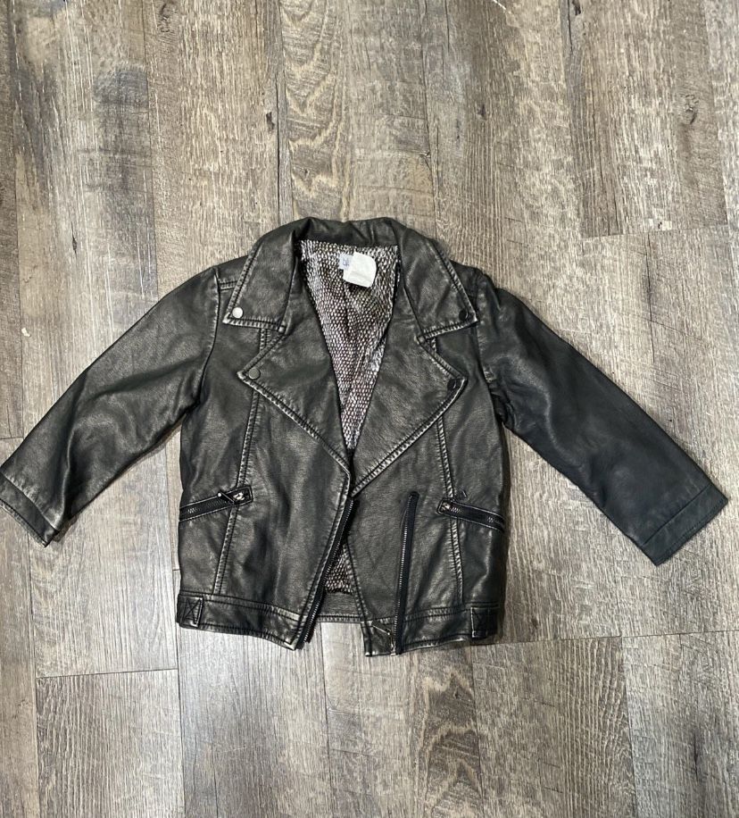 Toddler Girl Gray 4T Leather Jacket by Blue Rock Brand