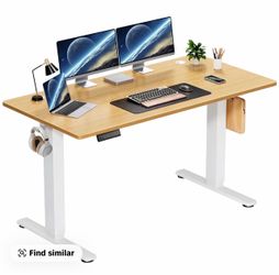 Electric Standing Desk 55x24 Oak (Price Firm)