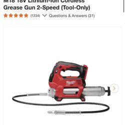 M18 18V Lithium-lon Cordless Gun 2-Speed (Tool-Only) (1234) V Questions & Answers (31)