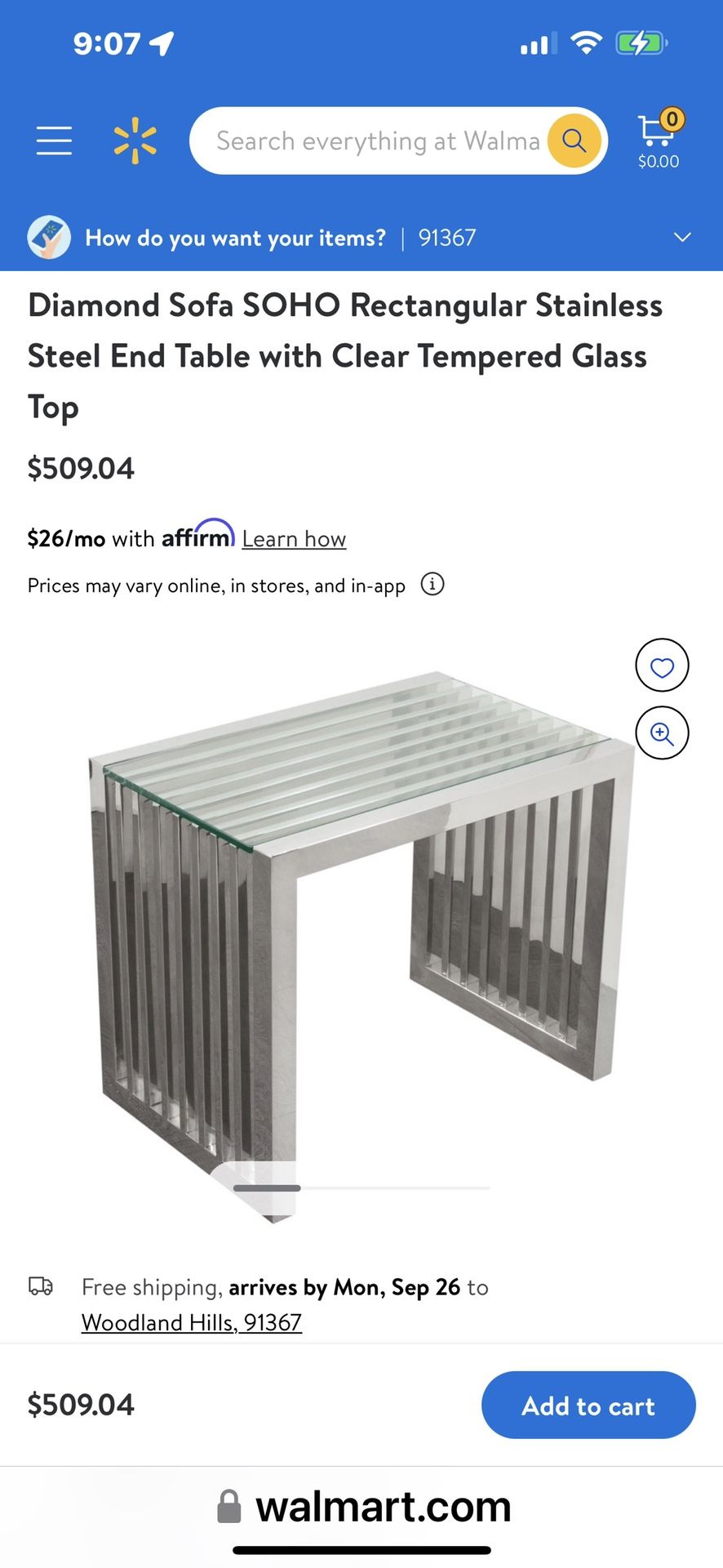 Diamond Sofa SoHo End Table Got 2 Matching For Sale