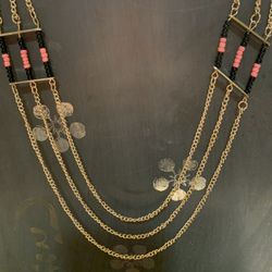 Fashion Necklace Pink And Black