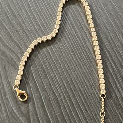 Sparkling Tennis Bracelet 14k rose gold plating