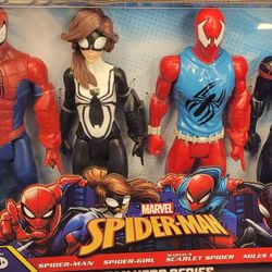 Spider-Man Titan Hero Series ! Set Of 4 - Rare Collection ! Brand New!
