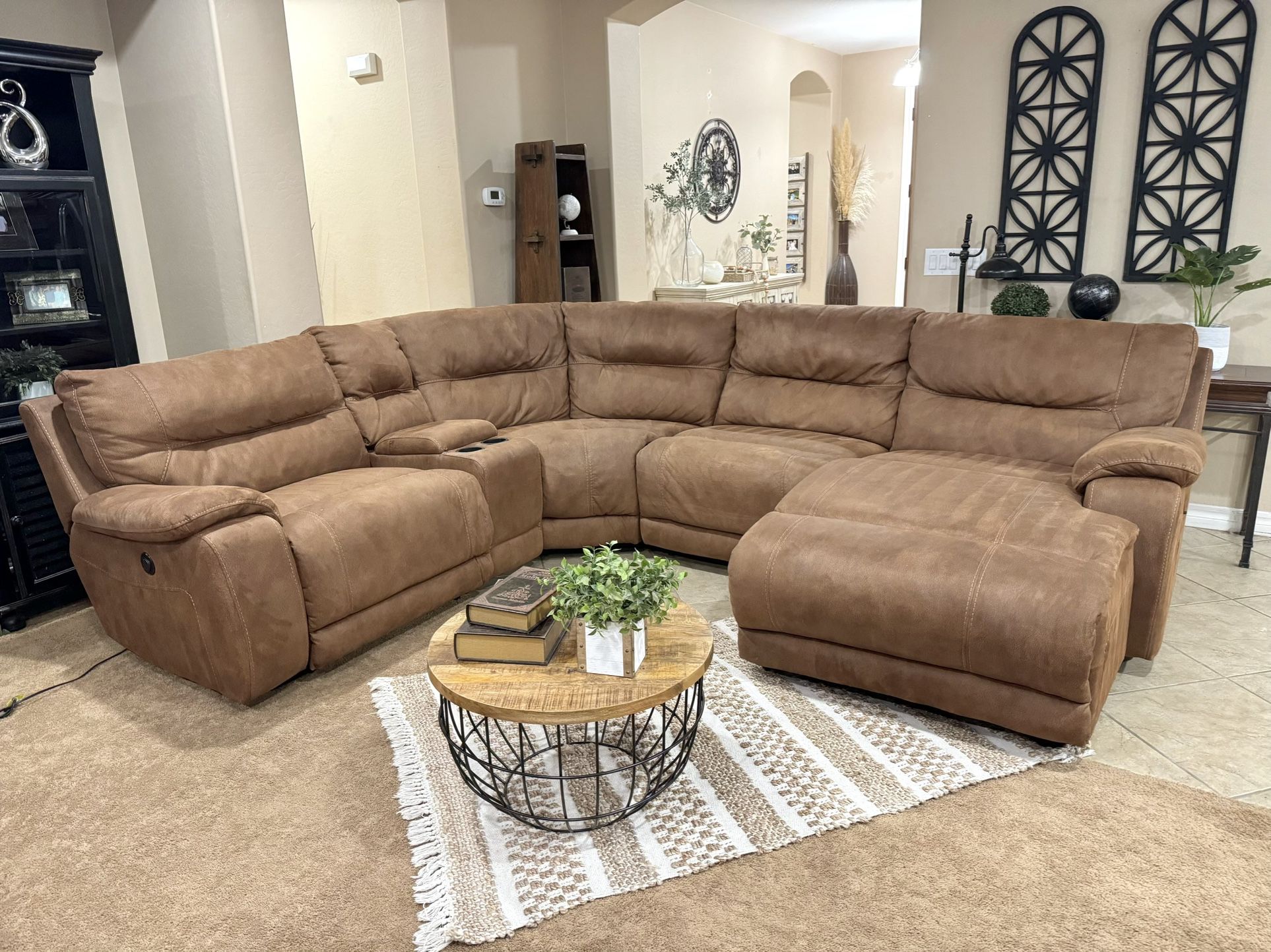 Electric Reclining Sectional Couch