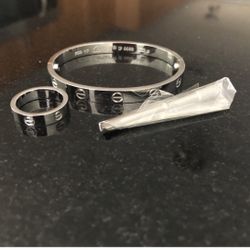 High Quality Stainless Steal Bracelet And Ring Set